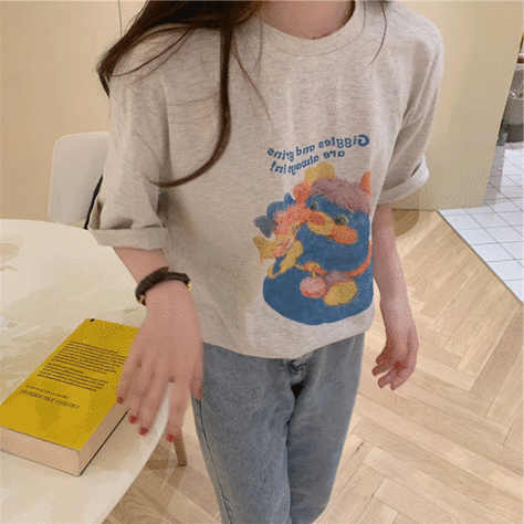 코이모 프린팅 티셔츠